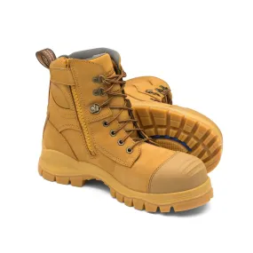 Wheat Water Resistant Zip High Ankle Safety Boot