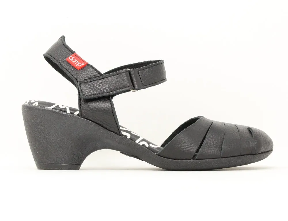 Womens Cushioned Danice Black Heeled Shoes
