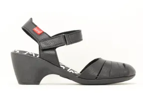 Womens Cushioned Danice Black Heeled Shoes