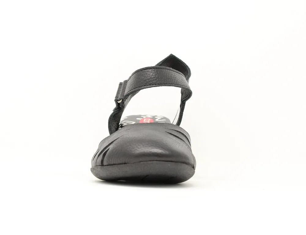 Womens Cushioned Danice Black Heeled Shoes